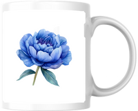 Thumbnail for Blue Peony Mug | Watercolor Blue Flower Coffee Mug | Floral Lover Gift