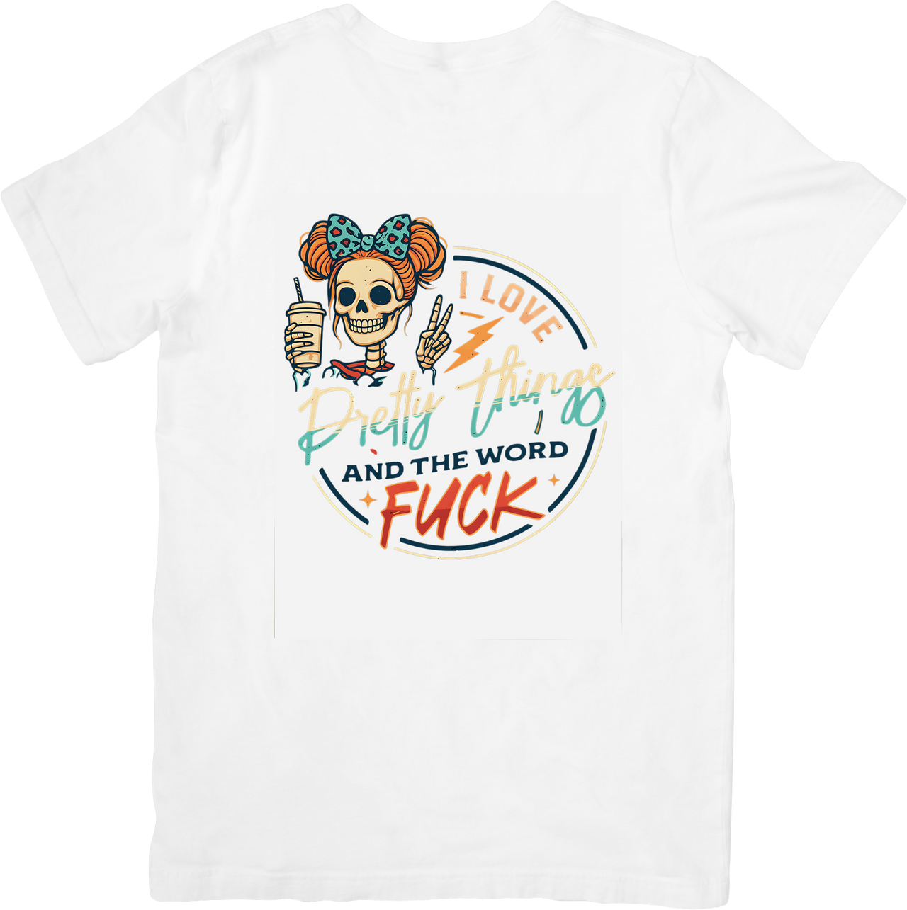Pretty Things And The Word Skull Girl T-Shirt | Funny Boho Graphic Tee