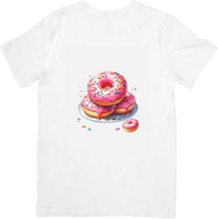 Thumbnail for Pink Sprinkle Donuts T-Shirt | Cute Stacked Doughnut Graphic Tee | Dessert Lover Gift