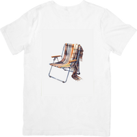Thumbnail for Plaid Camping Chair T-Shirt | Vintage Folding Lawn Chair Graphic Tee | Outdoor Camper Gift