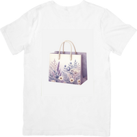 Thumbnail for Watercolor Floral Gift Bag T-Shirt | Lavender Wildflower Graphic Tee | Botanical Lover Gift