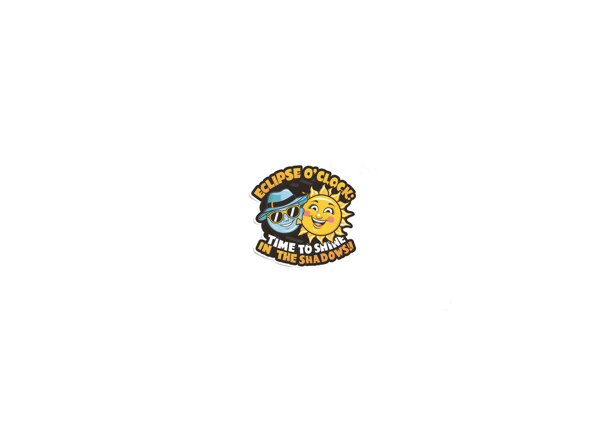 Eclipse O'Clock Throw Pillow | Retro Sun & Moon Cartoon Decorative Pillow | Funny Astronomy Gift