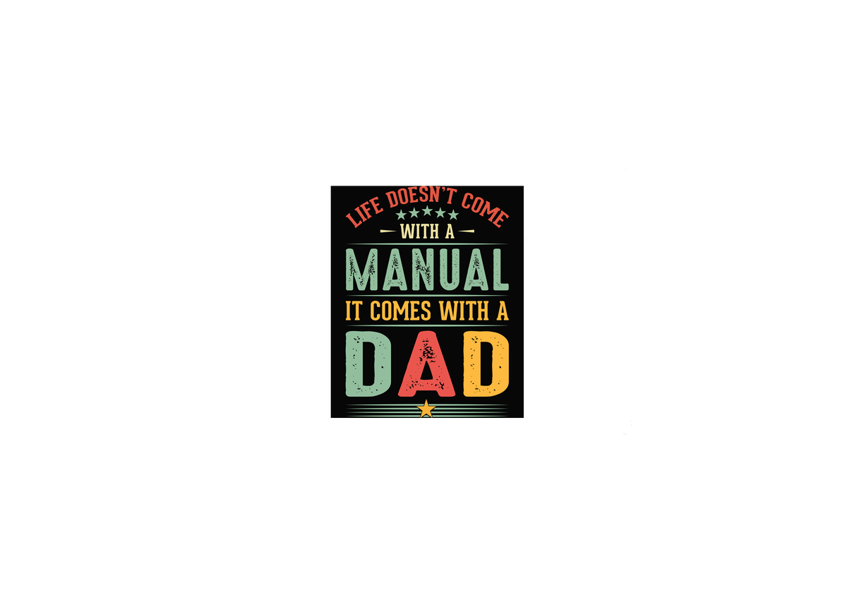Life Doesn't Come With A Manual Dad Throw Pillow | Retro Quote Decorative Pillow | Father's Day Gift