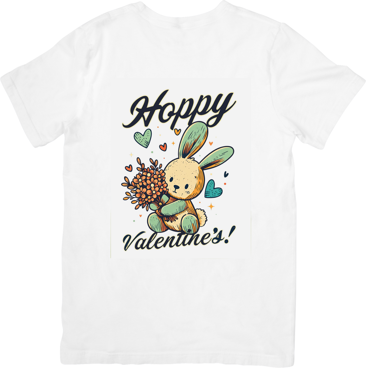 Hoppy Valentines Bunny T-Shirt | Cute Kawaii Holiday Graphic Tee | Valentine Gift