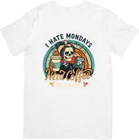 Thumbnail for I Hate Mondays Need Coffee Skull T-Shirt | Retro Funny Graphic Tee | Coffee Lover Gift