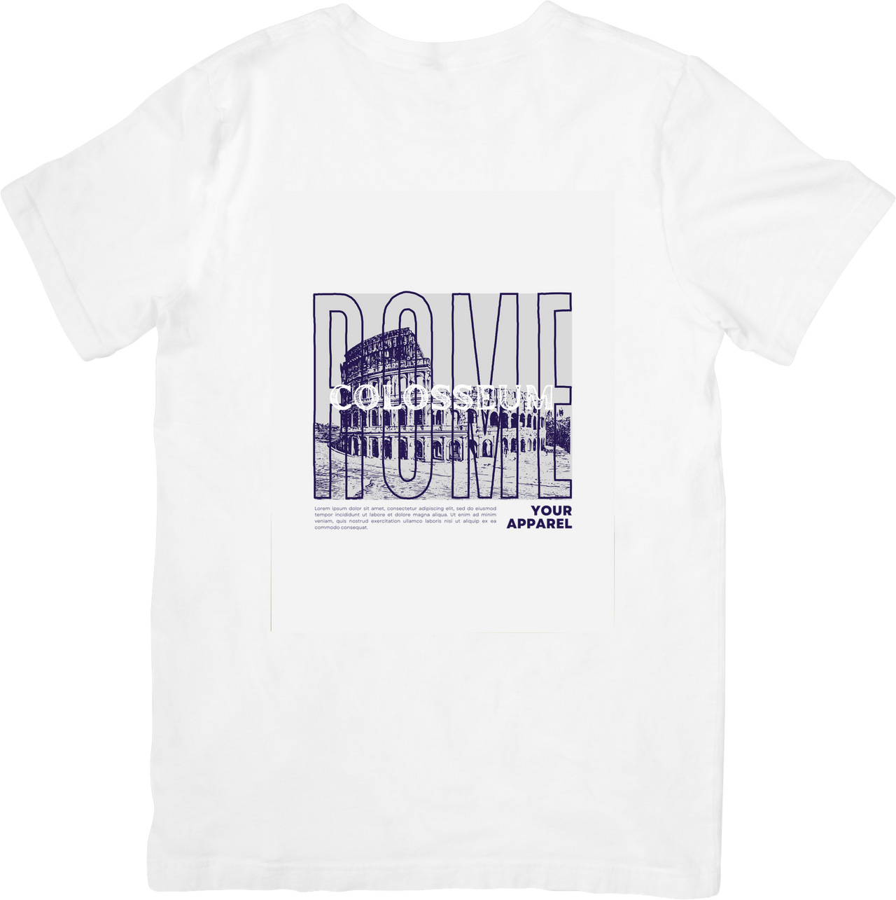 Rome Colosseum Architecture T-Shirt | Minimalist Travel Graphic Tee