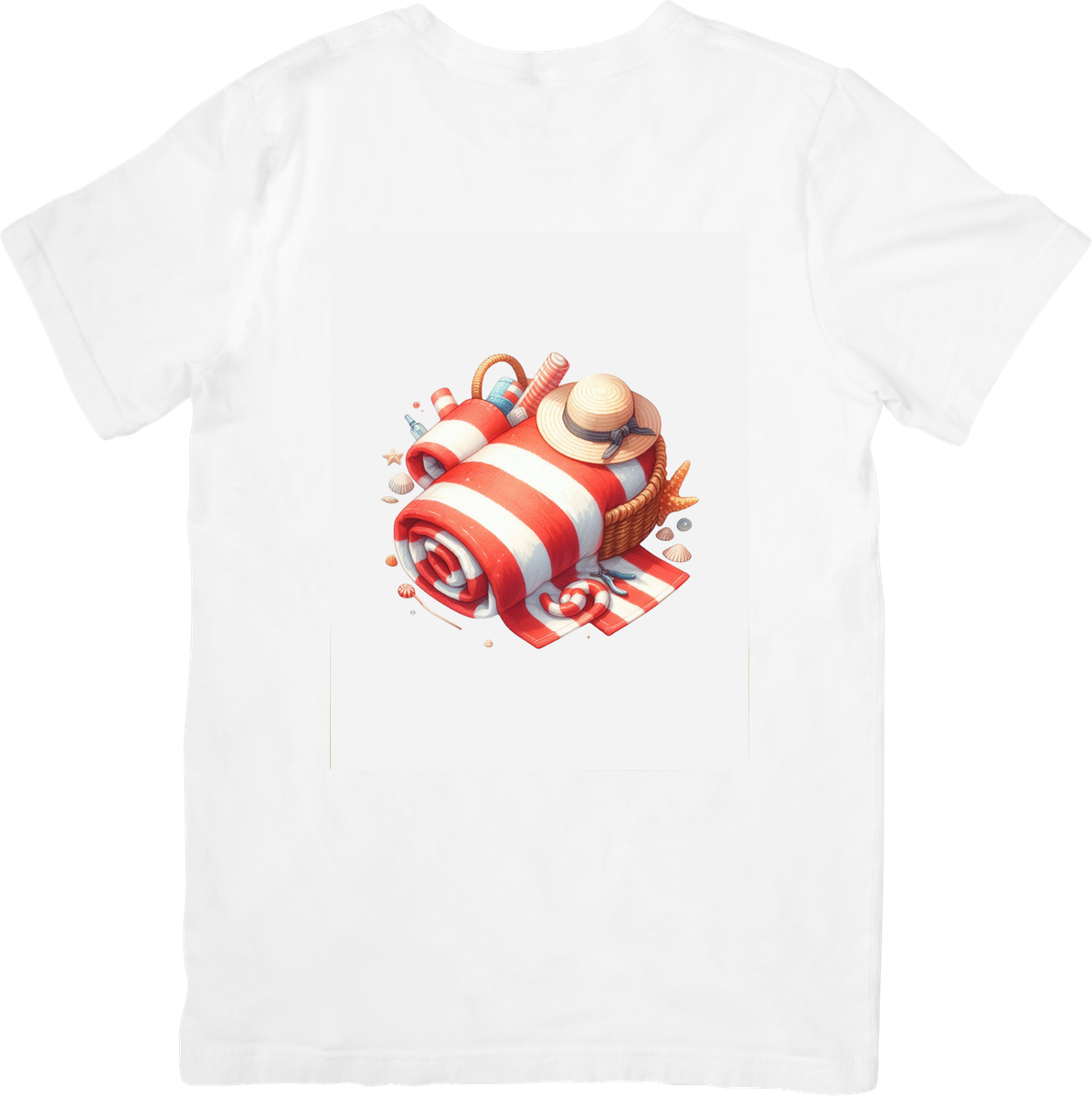 Patriotic Striped Candy Roll T-Shirt | Red & White 3D Treat Graphic Tee | Summer Sweet Gift