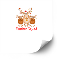 Thumbnail for Teacher Squad Christmas Reindeer Sticker | Funny Holiday Vinyl Decal