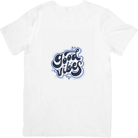 Thumbnail for Good Vibes T-Shirt | Retro Groovy Typography Graphic Tee