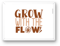 Thumbnail for Grow With The Flow Wall Art | Boho Terracotta Floral Quote Print | Inspirational Home Decor Gift