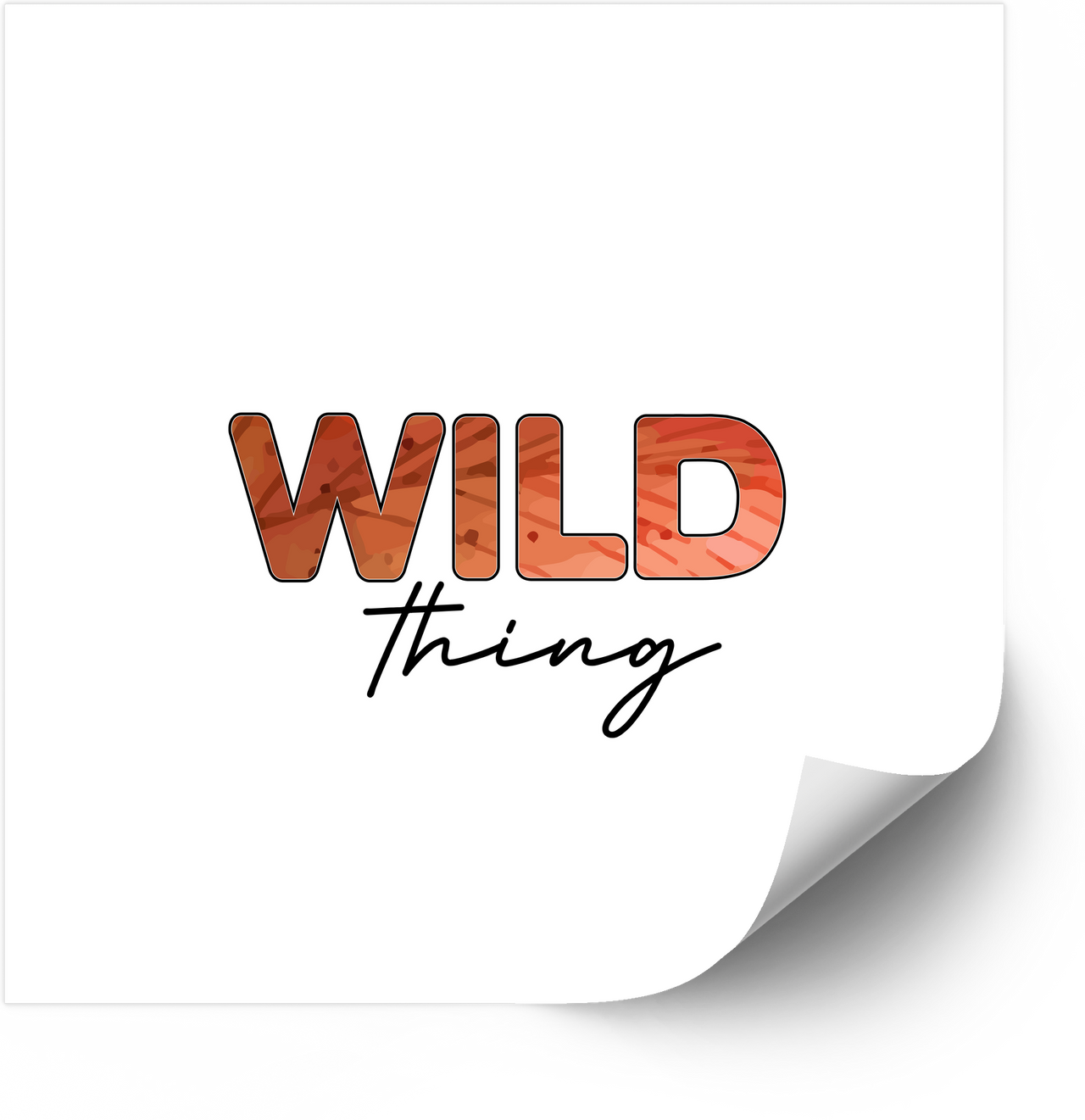 Wild Thing Sticker | Retro Bold Typography Vinyl Decal
