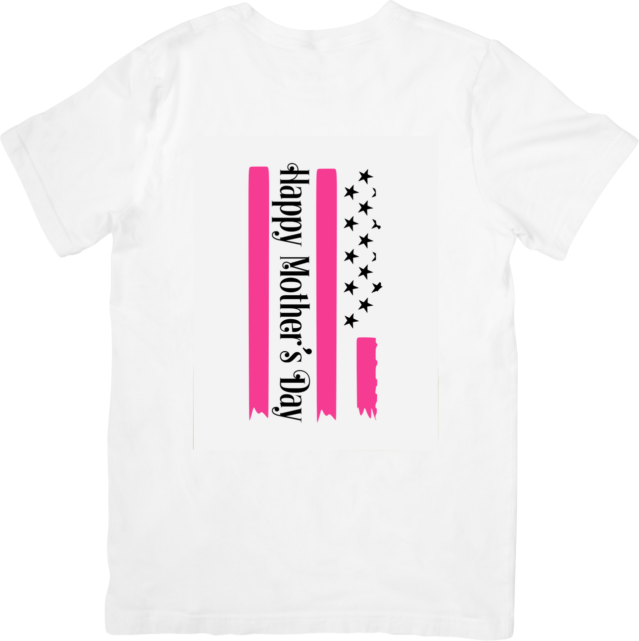 Happy Mothers Day Flag T-Shirt | Patriotic Pink Graphic Tee | Mothers Day Gift