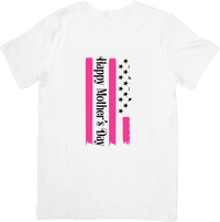 Thumbnail for Happy Mothers Day Flag T-Shirt | Patriotic Pink Graphic Tee | Mothers Day Gift