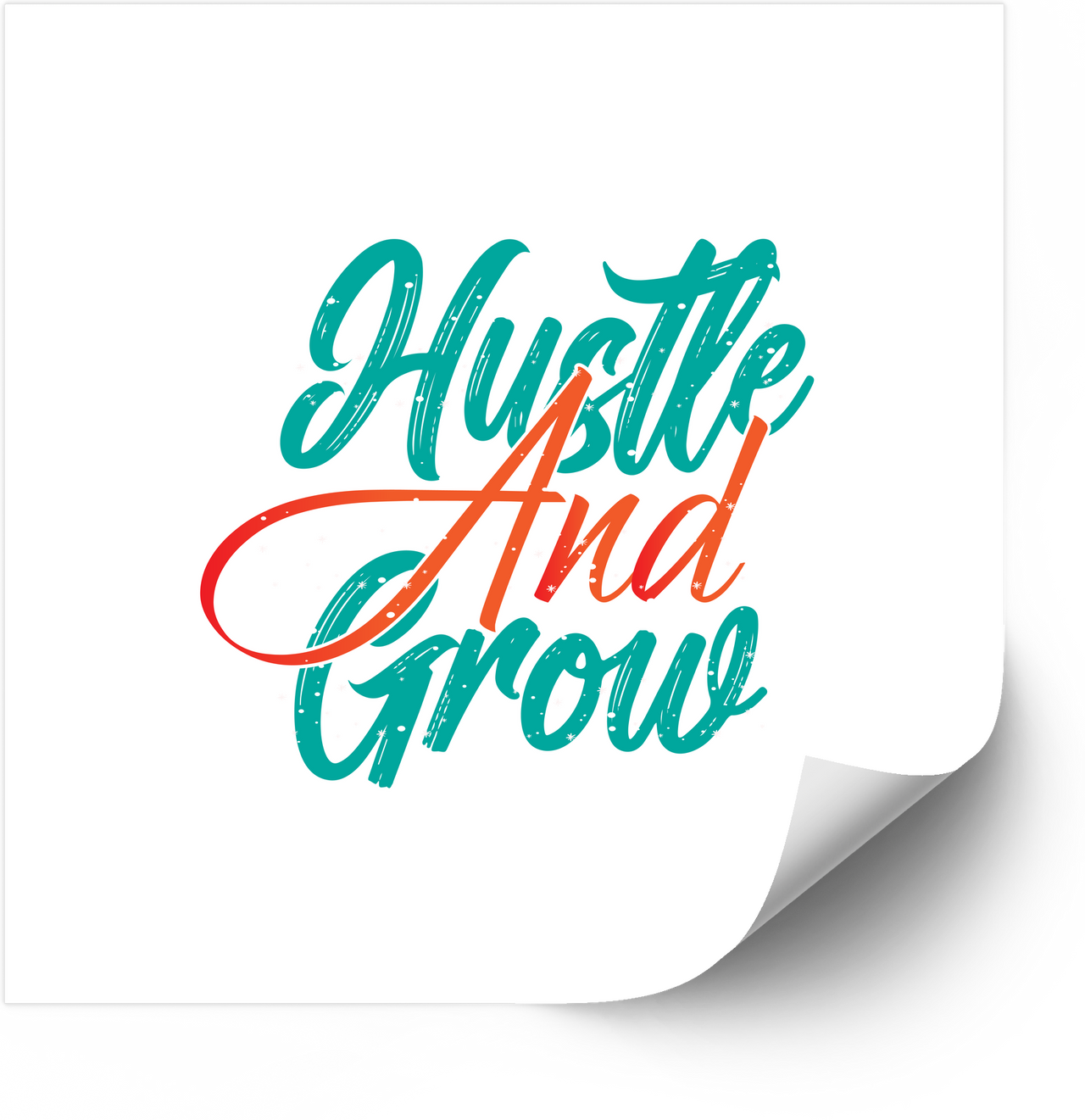 Hustle And Grow Motivational Sticker | Minimalist Inspirational Vinyl Decal