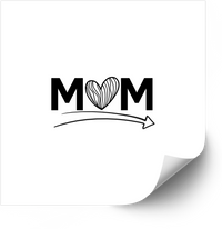 Thumbnail for Mom Heart Arrow Sticker | Minimalist Mother Love Vinyl Decal