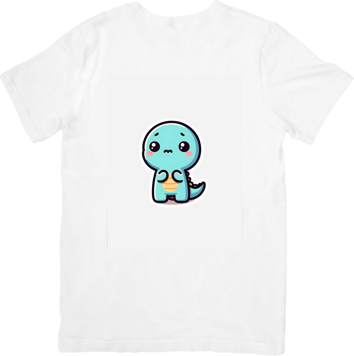 Cute Baby Dinosaur T-Shirt | Kawaii Teal Dino Graphic Tee | Kids Cartoon Gift