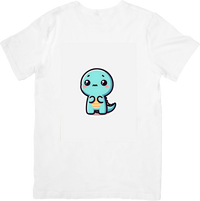 Thumbnail for Cute Baby Dinosaur T-Shirt | Kawaii Teal Dino Graphic Tee | Kids Cartoon Gift